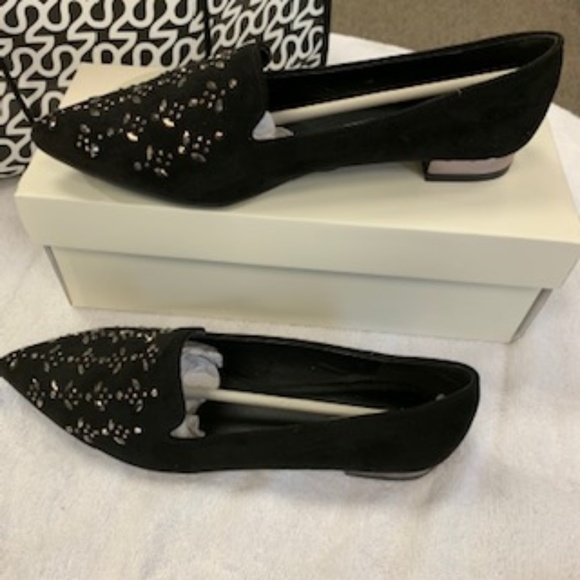 Cato Black Flats with Rhinestone Designs (NWOT) - Picture 3 of 5
